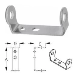 Trucourse Rudder Gudgeon (for Flat Stern)